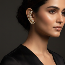 Ira Earcuffs – Kundan Crystal Artificial Ear Cuffs | Noor by Ornista