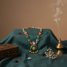 Kaya Long Necklace – Multicolour Temple Style Artificial Long Necklace for Festive & Traditional Wear