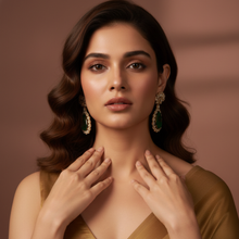 Anaya Drops – Blue Stone Kundan Style Artificial Earrings for Party & Festive Wear
