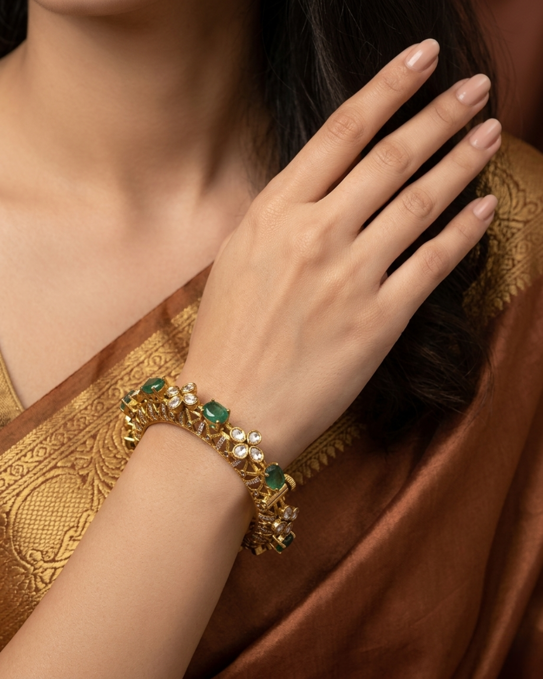 Sunehra Kada – Elegant Artificial Kada Bangle for Women