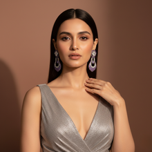 Sitara Dangles Earrings – Pink Crystal Artificial Dangle Earrings | Noor by Ornista
