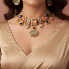 Zara Necklace – Multicolour Kundan Style Artificial Necklace Set for Wedding & Festive Wear