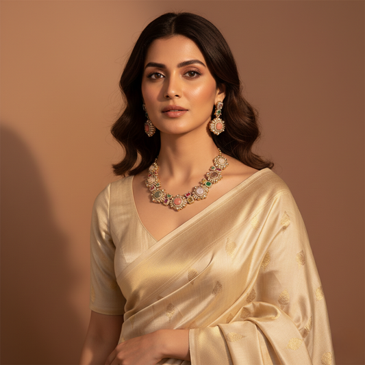 Heer Haar – Multicolour Kundan Style Artificial Necklace Set for Wedding & Festive Wear
