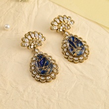 Anaya Drops – Blue Stone Kundan Style Artificial Earrings for Party & Festive Wear