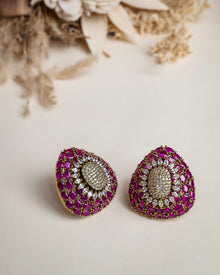 Chand Sitara Studs - Ruby
