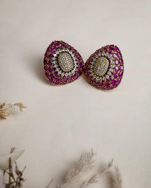 Chand Sitara Studs - Ruby