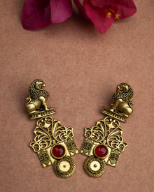 Gul Noor Earrings – Elegant Artificial Earrings for Women