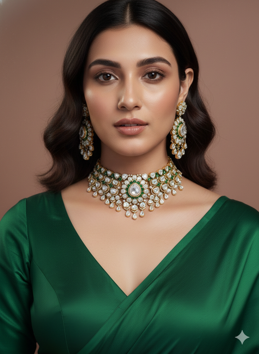 Rajsiyah Noor Haar – Kundan & Pearl Artificial Bridal Necklace | Noor by Ornista