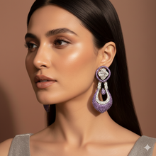 Sitara Dangles Earrings – Pink Crystal Artificial Dangle Earrings | Noor by Ornista