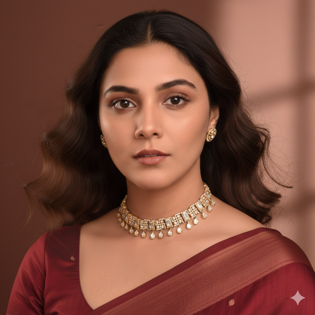 Noor Bella Choker Necklace – Kundan Pearl Artificial Jewellery Set | Noor by Ornista