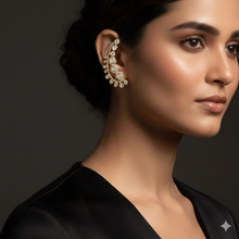 Ira Earcuffs – Kundan Crystal Artificial Ear Cuffs | Noor by Ornista