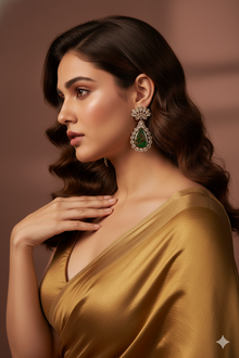 Anaya Drops – Blue Stone Kundan Style Artificial Earrings for Party & Festive Wear