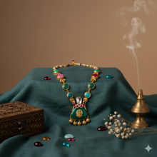 Kaya Long Necklace – Multicolour Temple Style Artificial Long Necklace for Festive & Traditional Wear