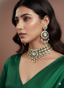 Rajsiyah Noor Haar – Kundan & Pearl Artificial Bridal Necklace | Noor by Ornista