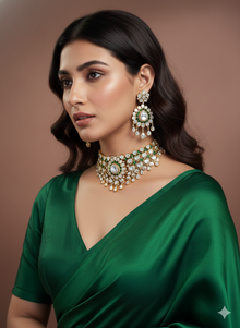 Rajsiyah Noor Haar – Kundan & Pearl Artificial Bridal Necklace | Noor by Ornista