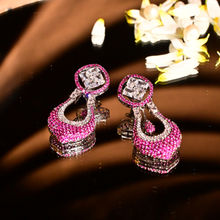 Sitara Dangles Earrings – Pink Crystal Artificial Dangle Earrings | Noor by Ornista