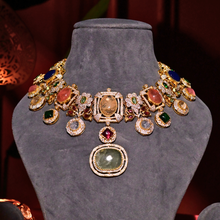 Zara Necklace – Multicolour Kundan Style Artificial Necklace Set for Wedding & Festive Wear