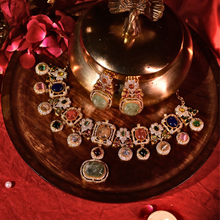 Zara Necklace – Multicolour Kundan Style Artificial Necklace Set for Wedding & Festive Wear